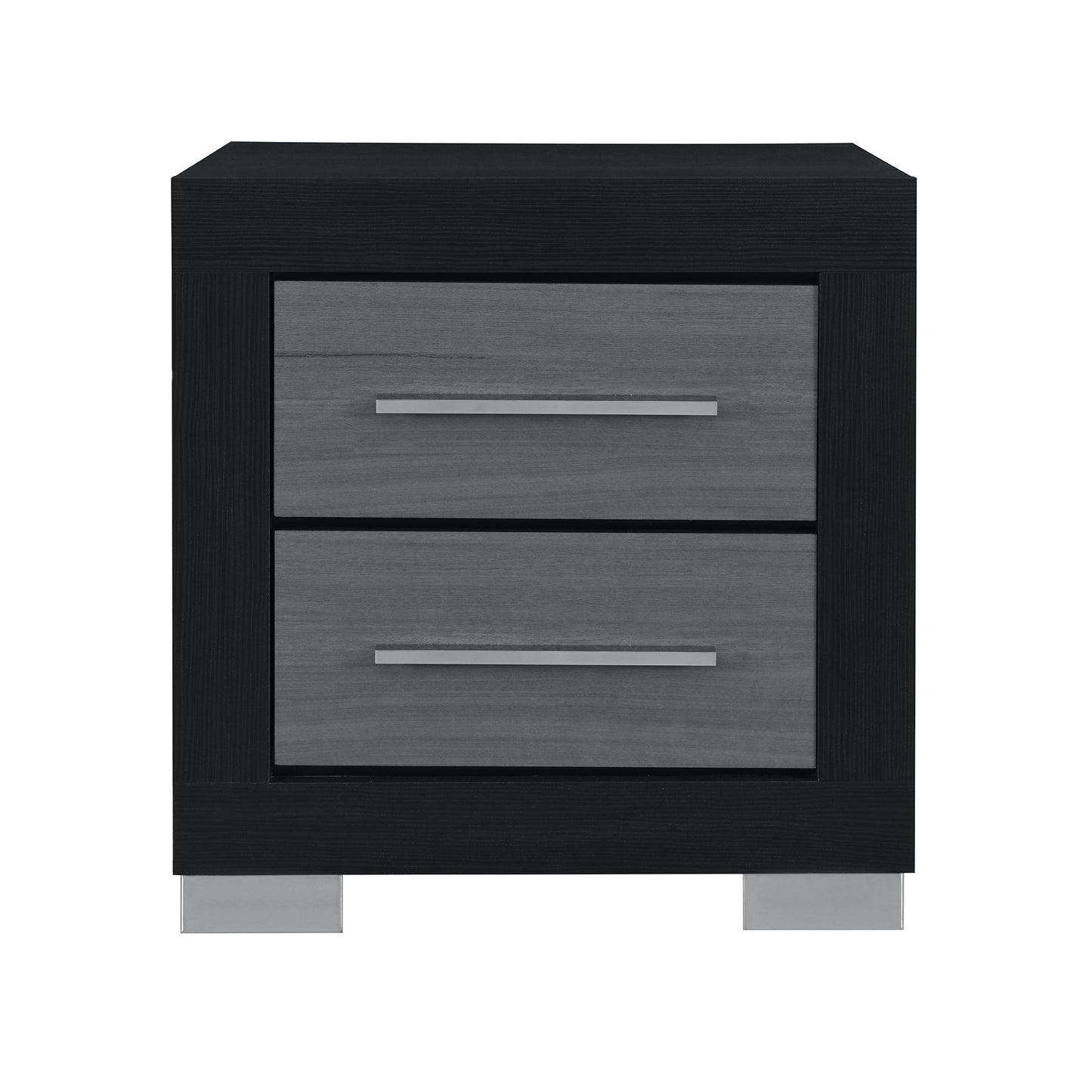 Elsa - 2 Toned Nightstand With Bar Handle And Spacious Drawers