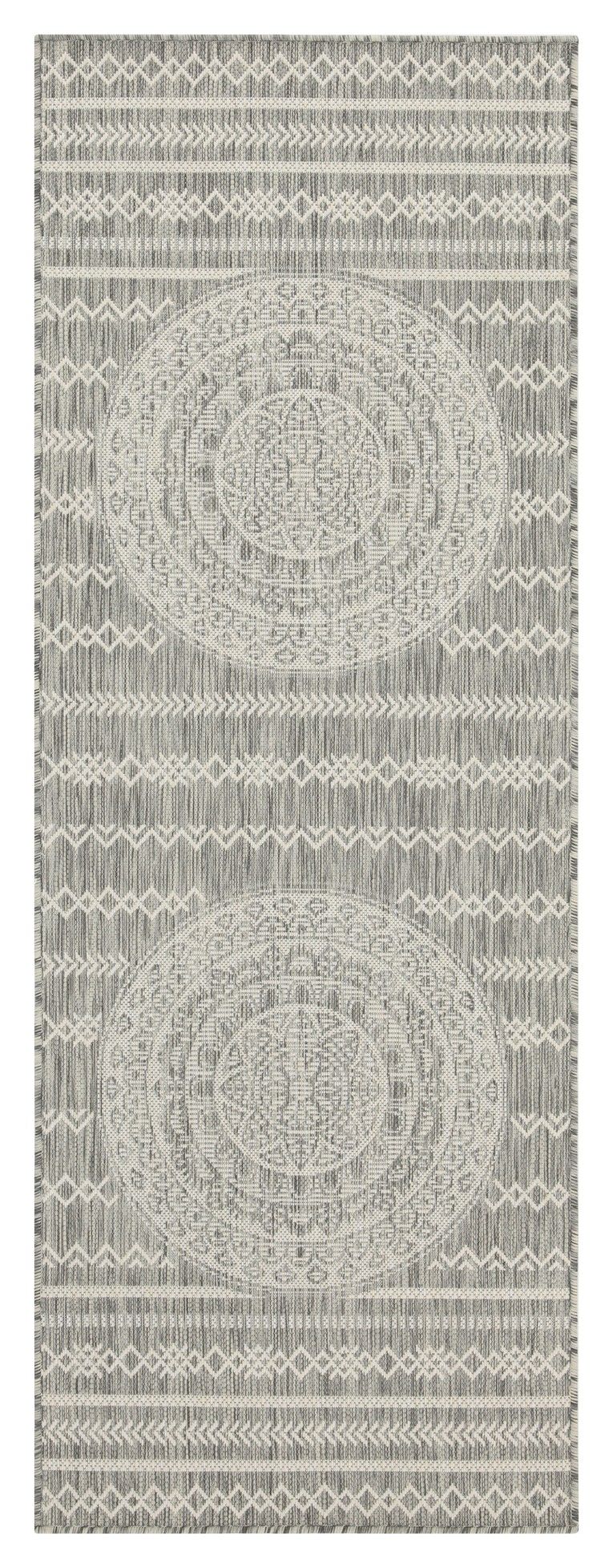 Sunshine - 5'3" X 7'3" Indoor, Outdoor Area Rug - Silver - Polypropylene