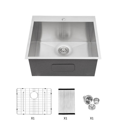 Stainless Steel Drop In Kitchen Sink, Topmount