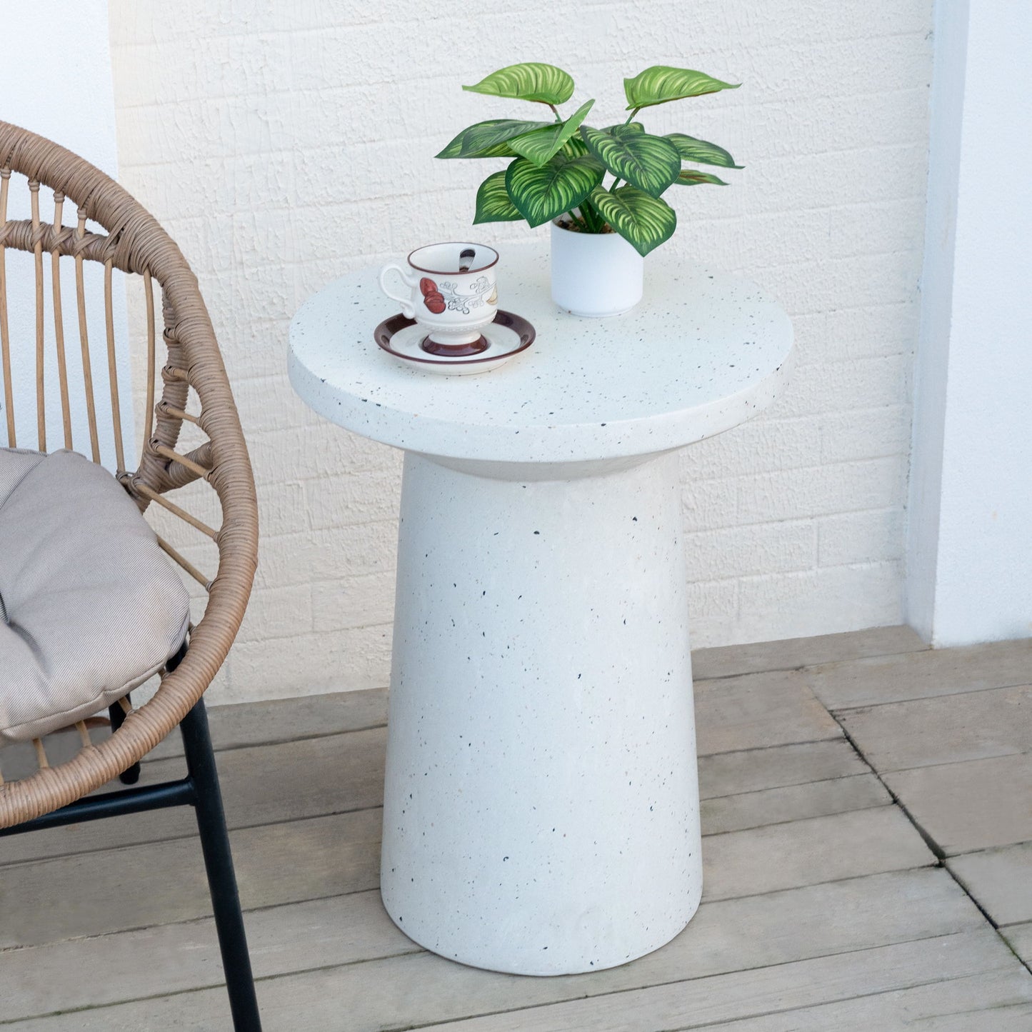 Terrazzo - Outdoor Side Table - White