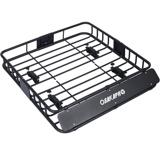 Motoring Rooftop Cargo Carrier Basket Steel, Universal Fit Roof Rack