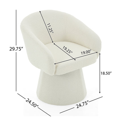 Modern Swivel Accent Chair With Ergonomic Barrel Design