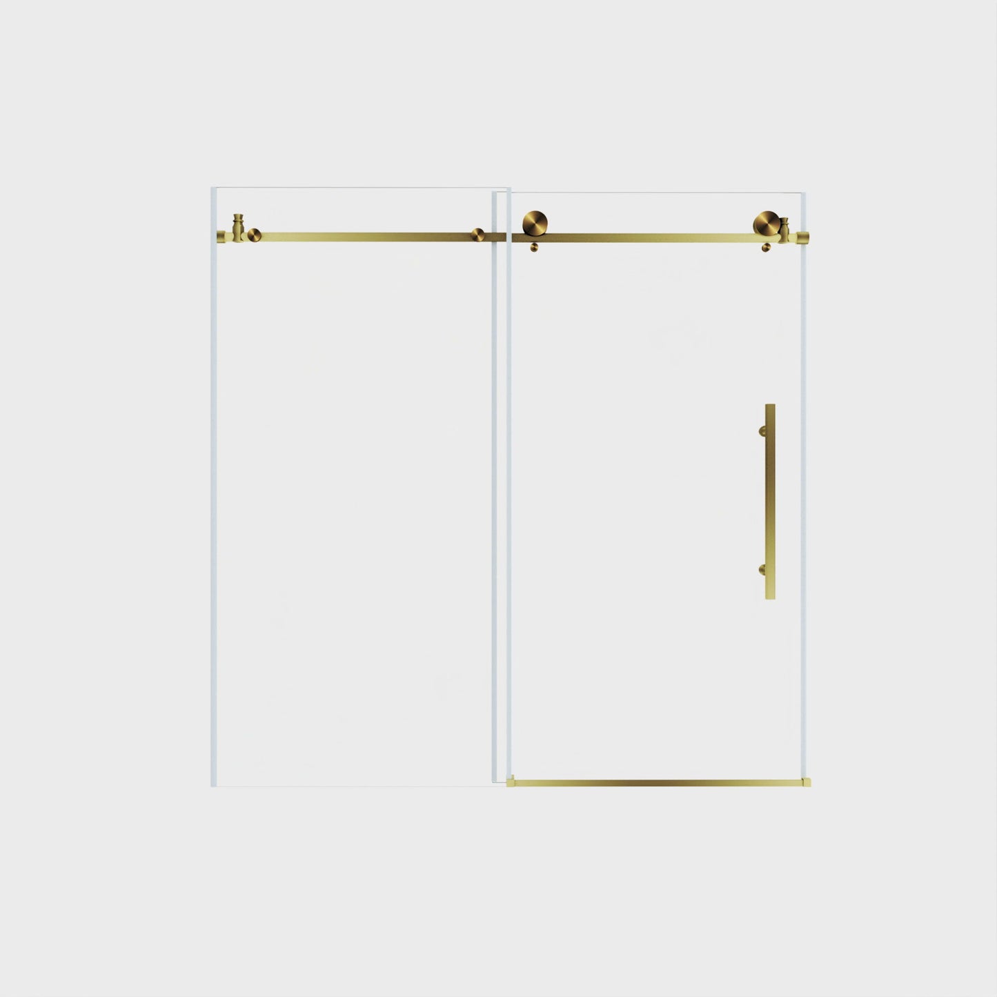 Frameless Shower Door, Smooth Sliding Tracks