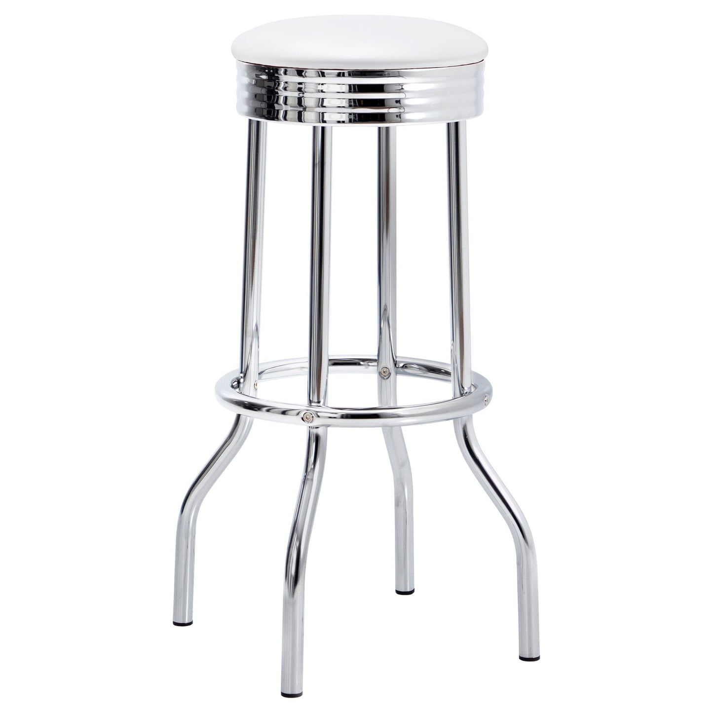 Midge - Upholstered Swivel Bar Stool (Set of 2) - White
