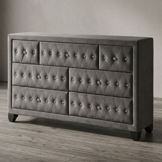 Sophia - 7 Drawer Dresser - Gray