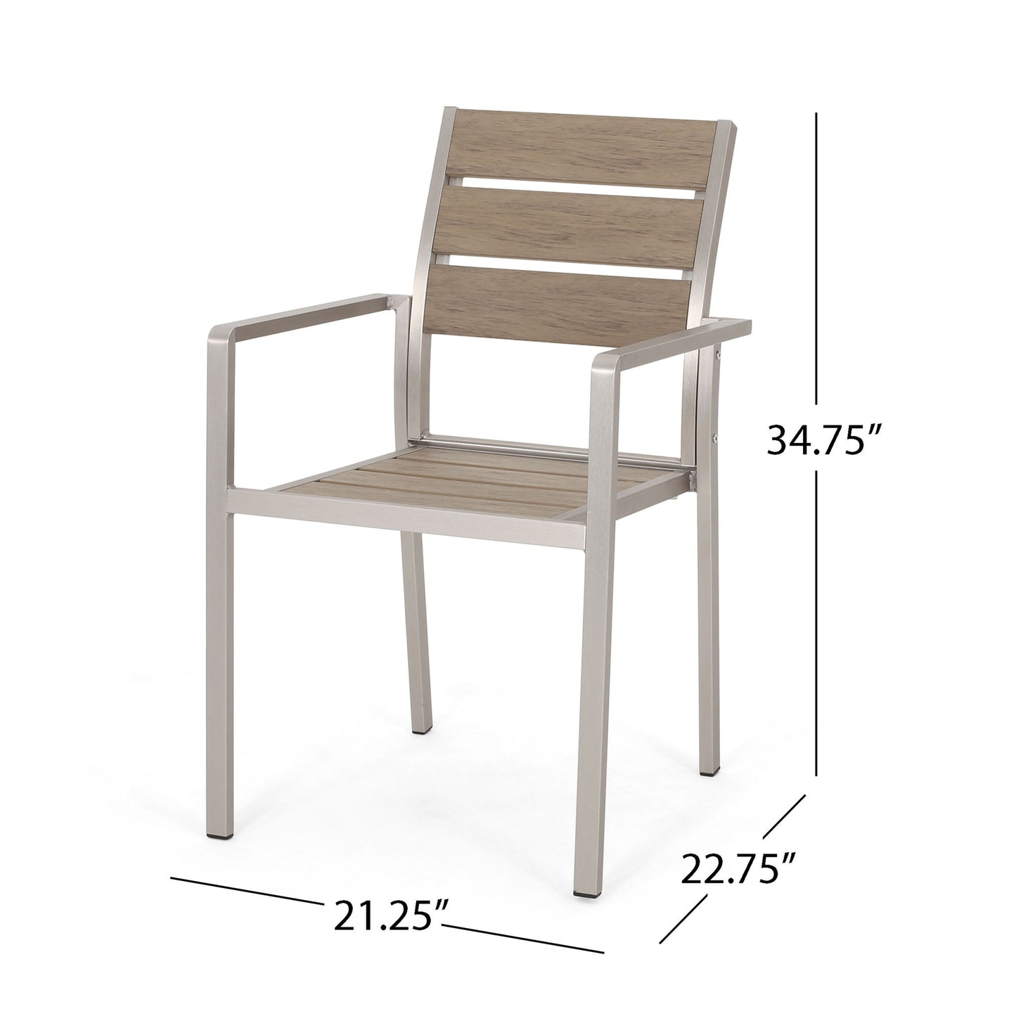 Dreamlan - Outdoor Aluminum Dining Chair (Set of 2)