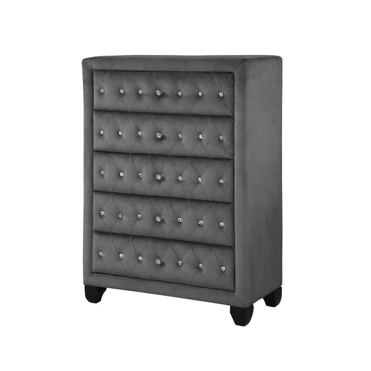 Sophia - 5 Drawer Chest - Gray