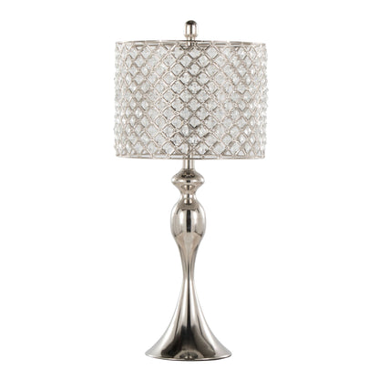 Ashland - Contemporary Table Lamp Square Clear Crystal (Set of 2) - Polished Nickel