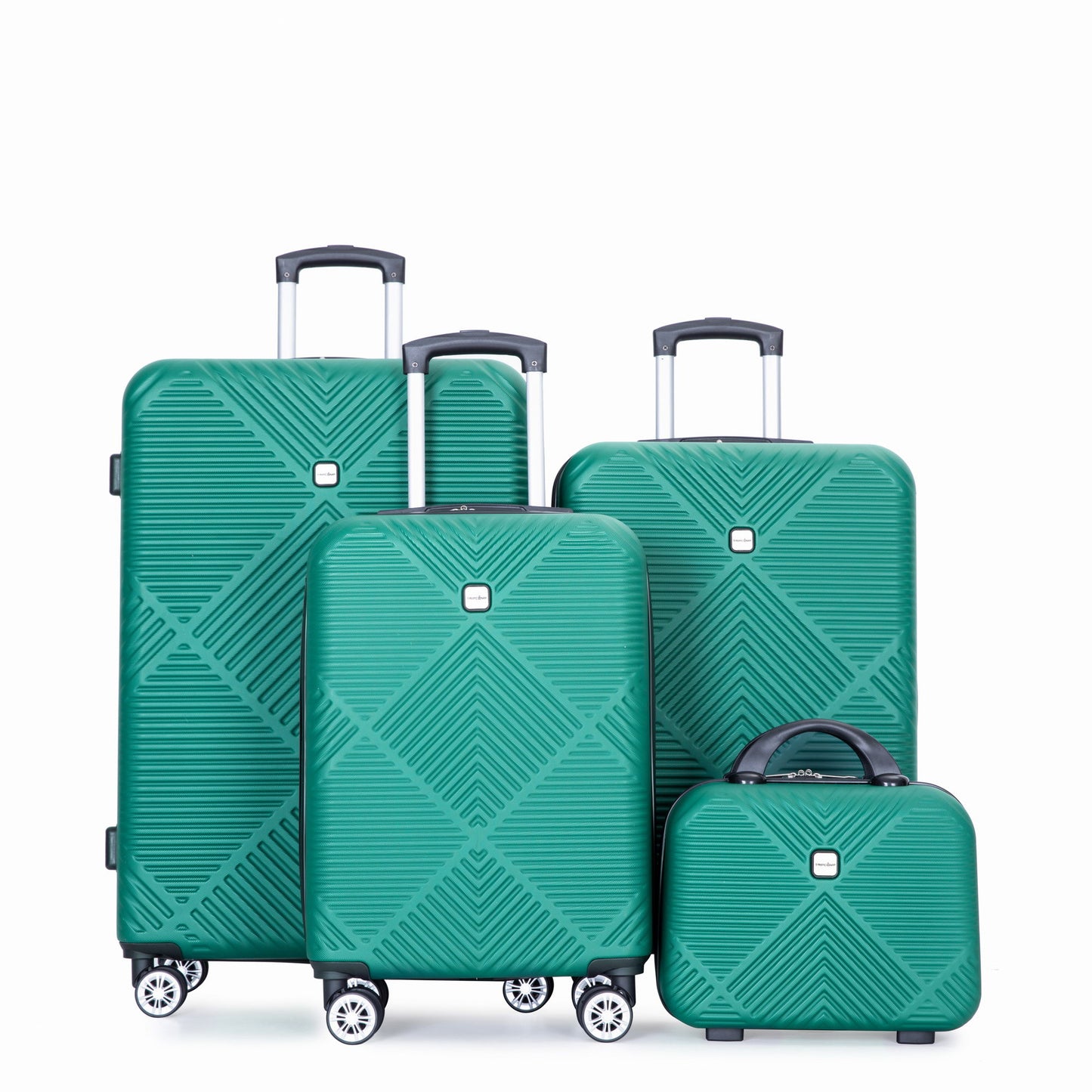4 Piece Lightweight Suitcase, Makeup Box, Aircraft Wheels