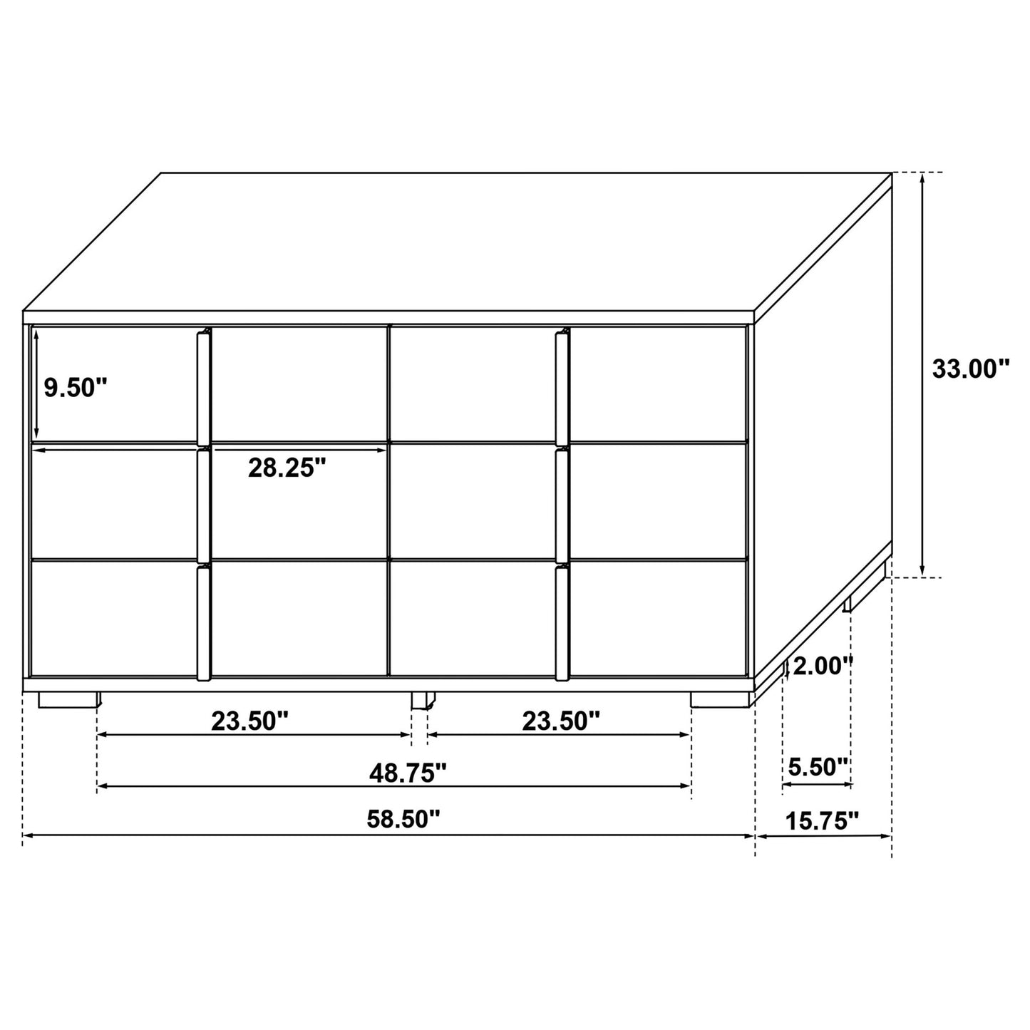 Medici - 6 Drawer Dresser