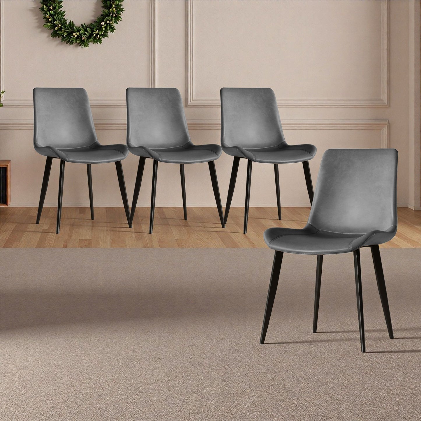 Modern Dining Chairs Ergonomic Design For Kitchen (Set of 4)