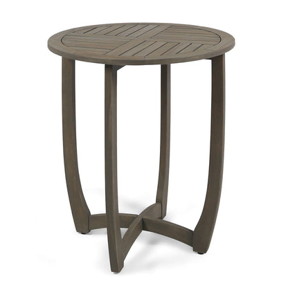 Hermosa - Rustic Circular Bistro Table - Gray