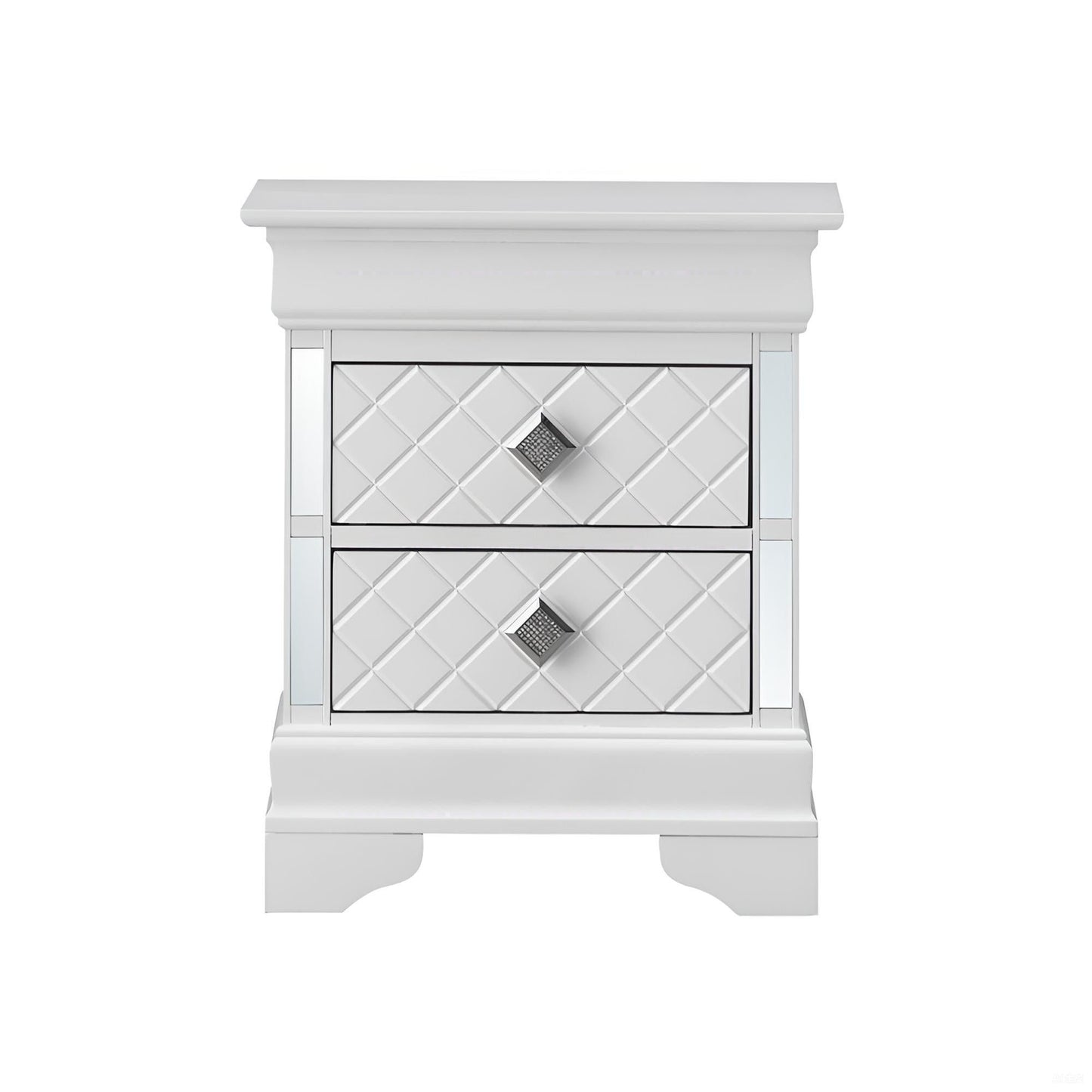 Verona - Accent Nightstand - Silver Champagne
