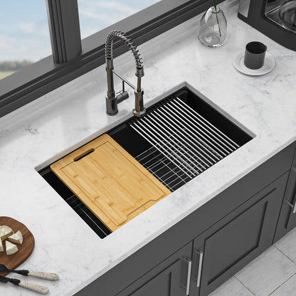 Quartz Kitchen Sink, Composite Workstation, Undermount