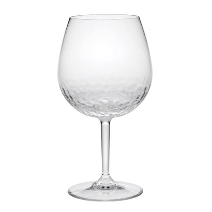 Tritan - Leadingware Unbreakable Wine Glass Set With Hammer Design Bpa Free Plastic, 22Oz - Clear