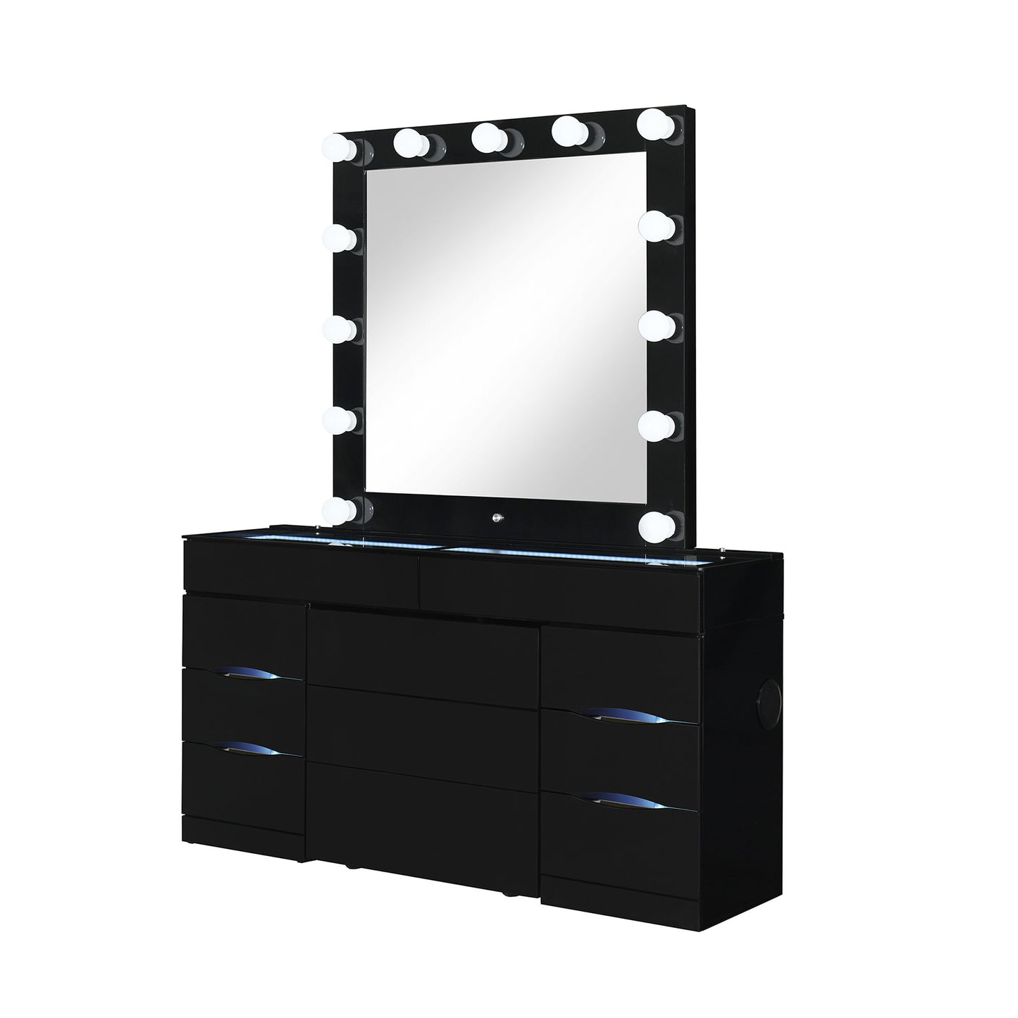 Elisa - Vanity Set With Stool And LED Bulbs