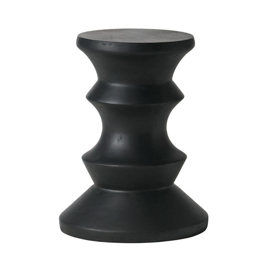 Side Table Modern Concrete Accent Piece - Black