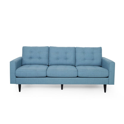 Jenny - Contemporary Tufted Fabric 3 Seater Sofa