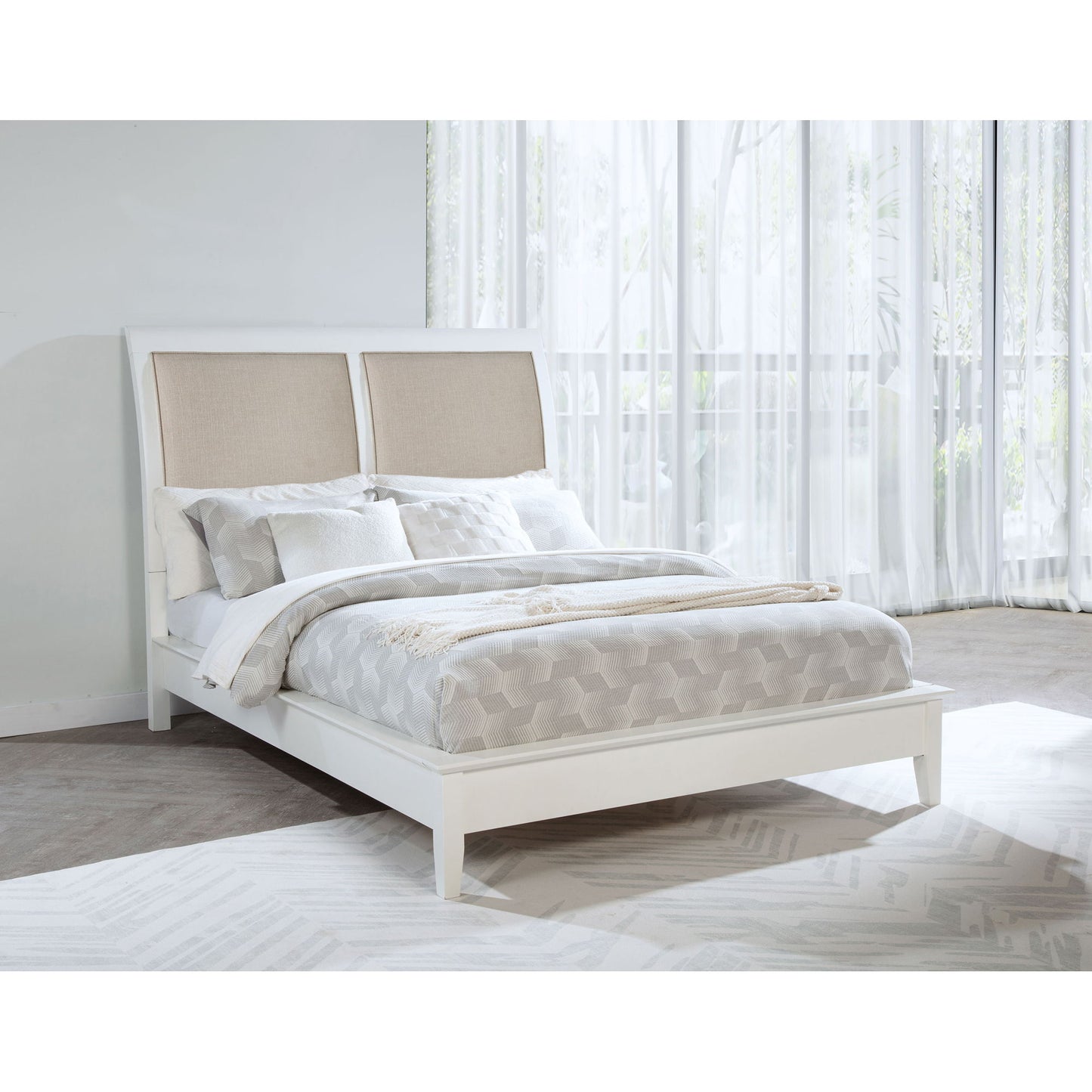 Talia - Queen Bed - White
