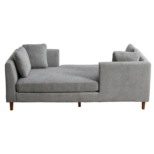 Wide Modern Double Sided Upholstered Chaise Lounge