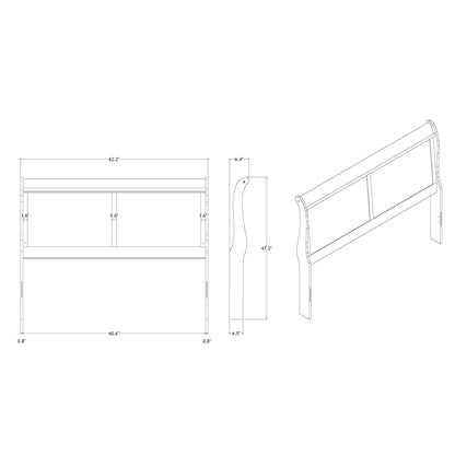 Charlston - Modern Sleigh Design Bed With LED