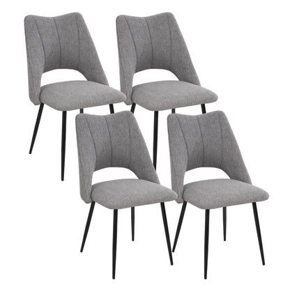 Chair With High Resilience Filling, Adjustable Feet For Kitchens (Set of 4)