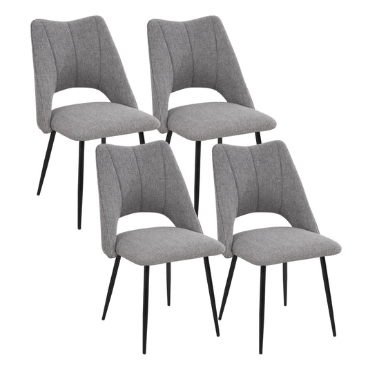 Chair With High Resilience Filling, Adjustable Feet For Kitchens (Set of 4)