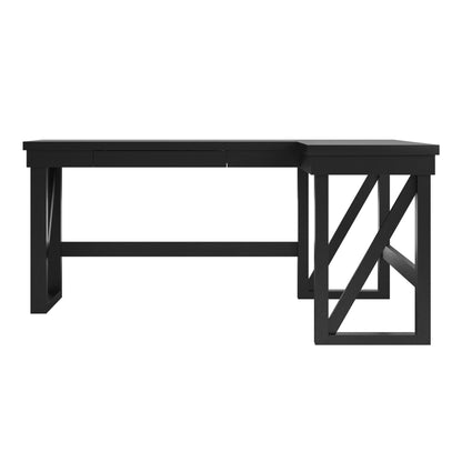 Crestwood - Lift Top L Desk - Black