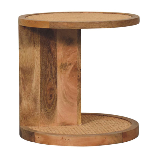 Close Knit Corner End Table - Oak
