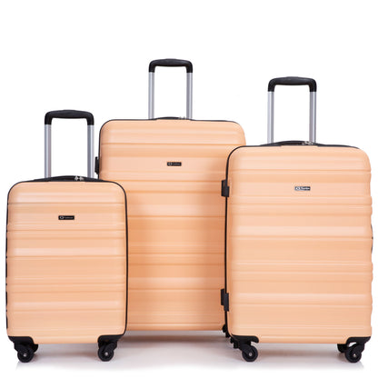 Expandable 3 Piece Luggage Sets Lightweight & Durable Suitcase, Spinner Wheels, Tsa Lock