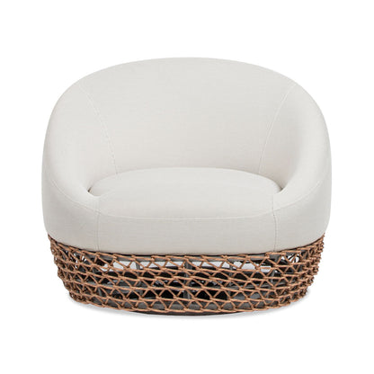 Willow - Upholstered Patio Deep Seating Armchair, Wicker Frame
