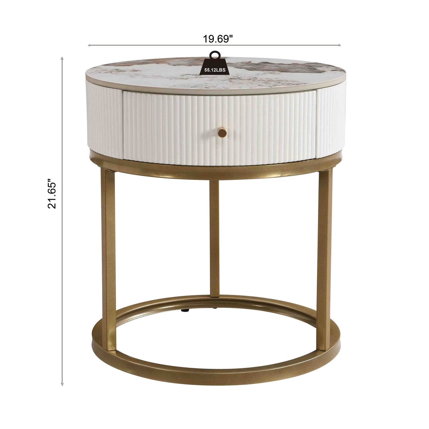 Modern Round Table With Drawers