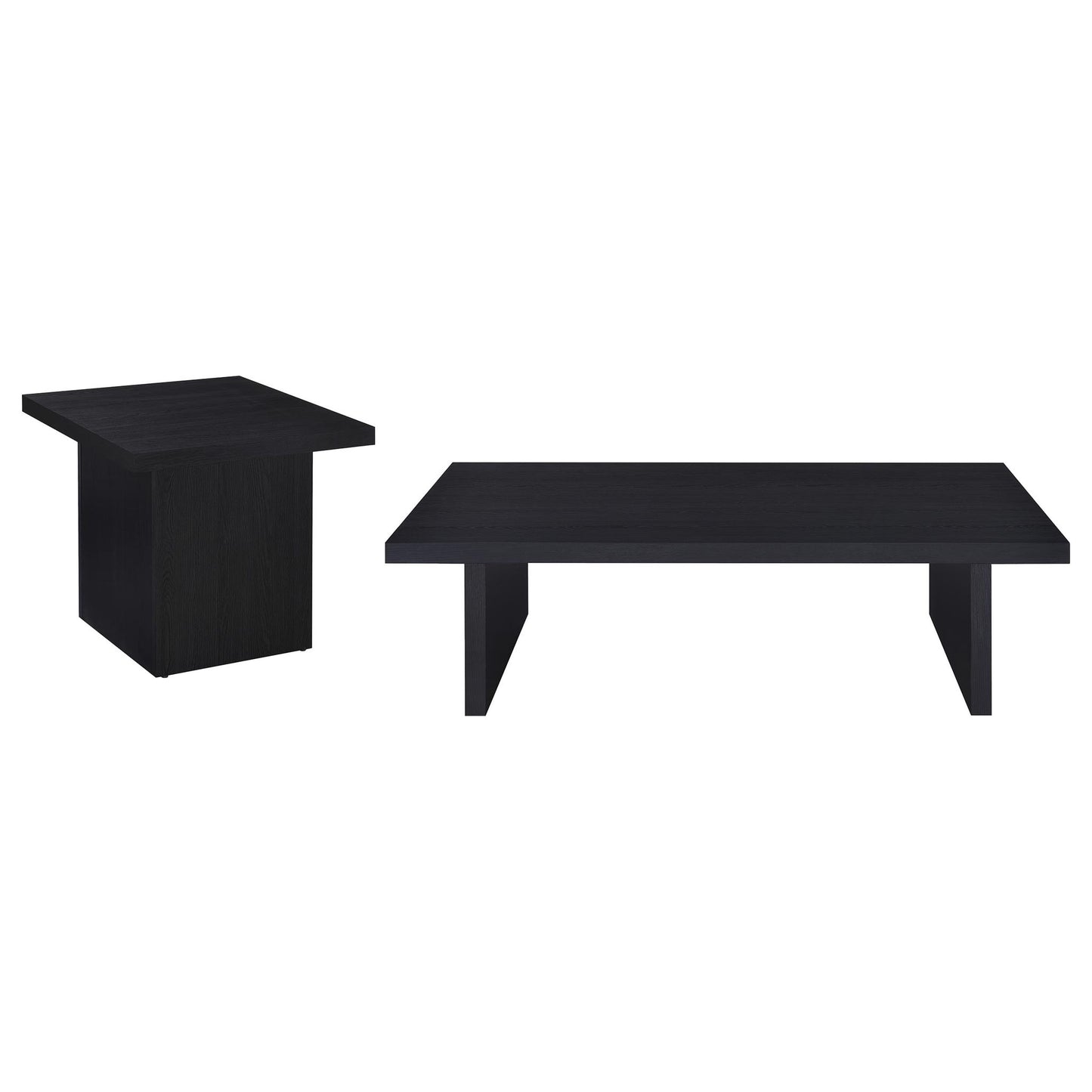 Caroline - 2 Piece Rectangular Coffee And End Table Set - Black