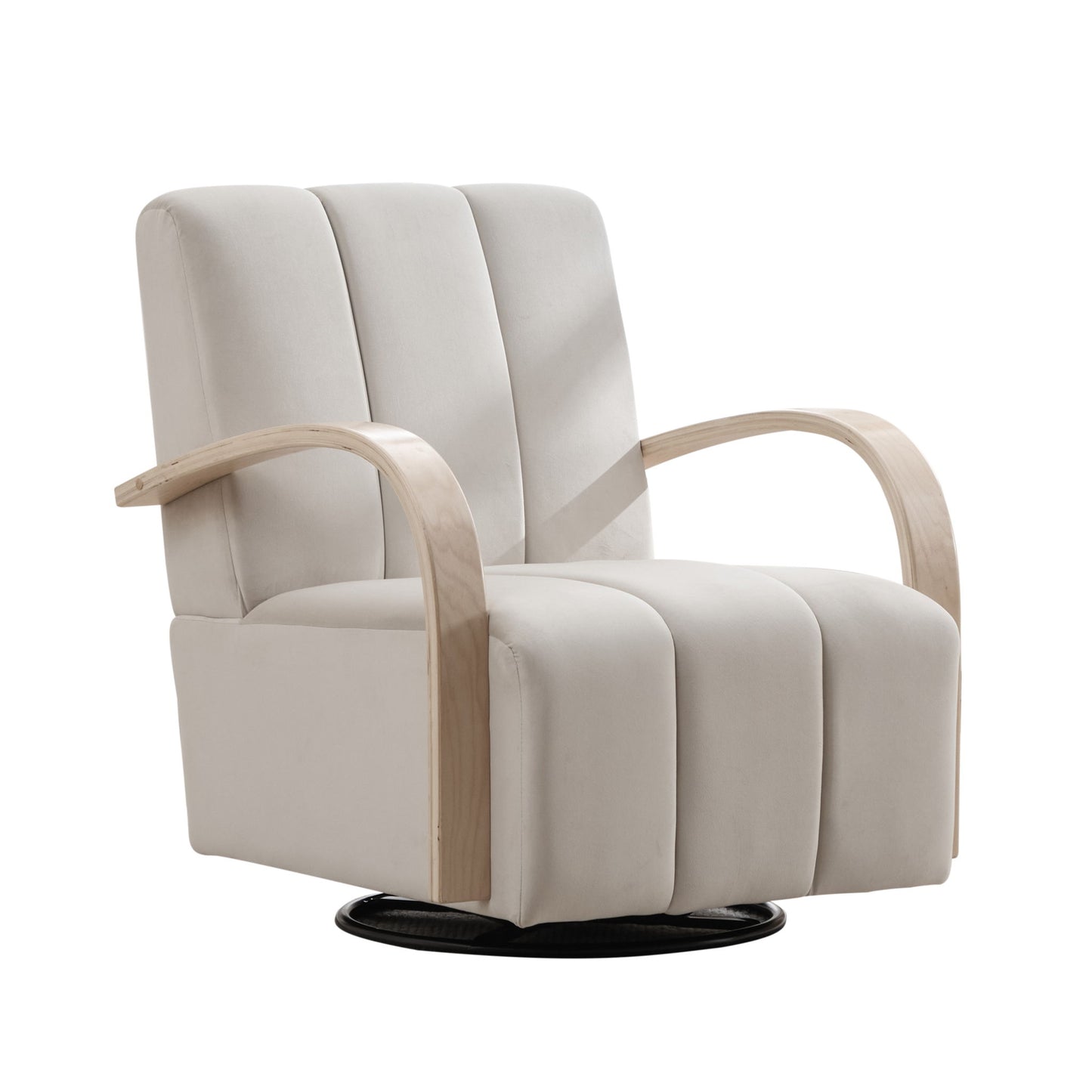 360° Swivel Accent Chair With Armrests
