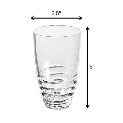 Leading Ware Swirl Acrylic Glasses Drinking (Set of 4)