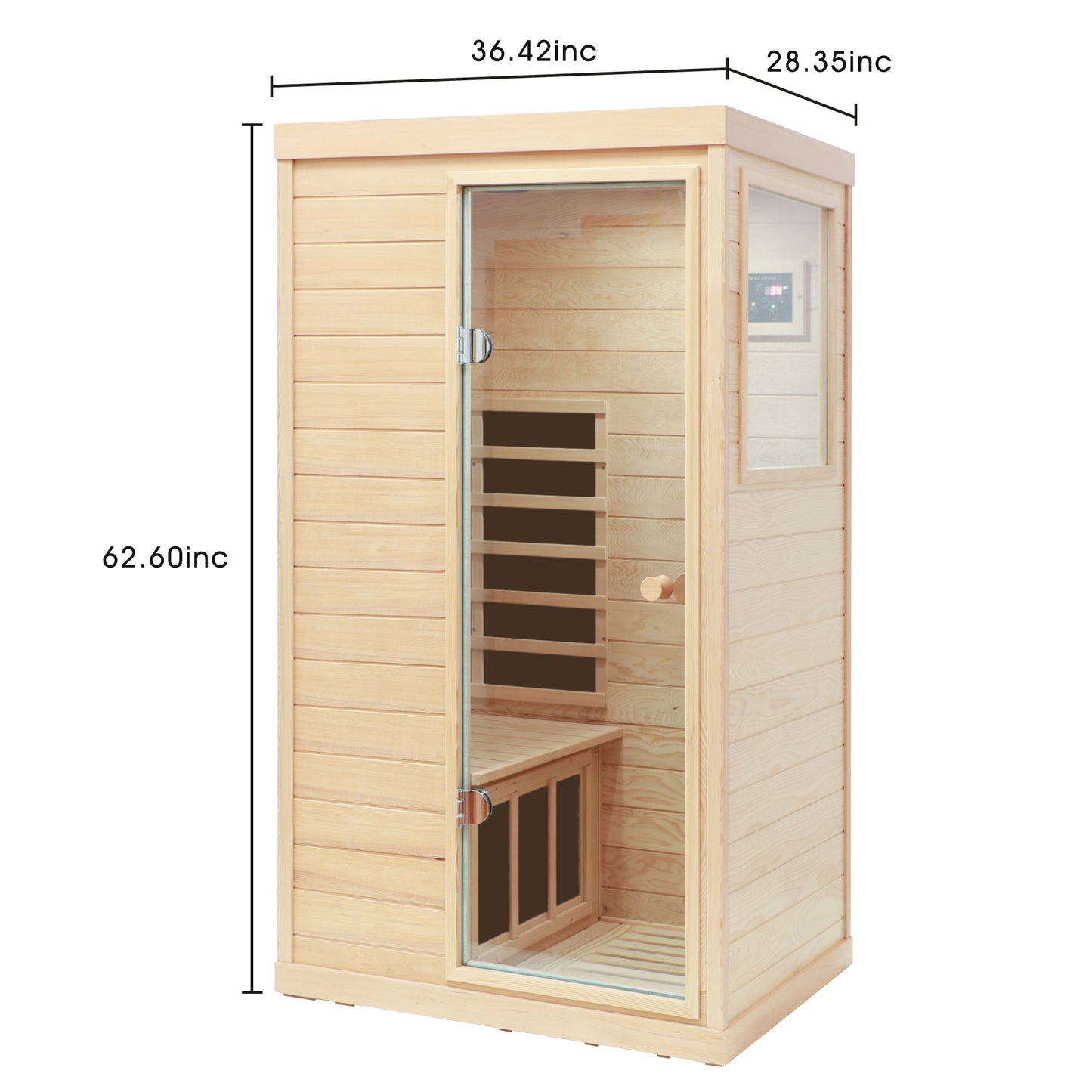 Hemlock Mini 1 Person Far Infrared Door Indoor Sauna Room