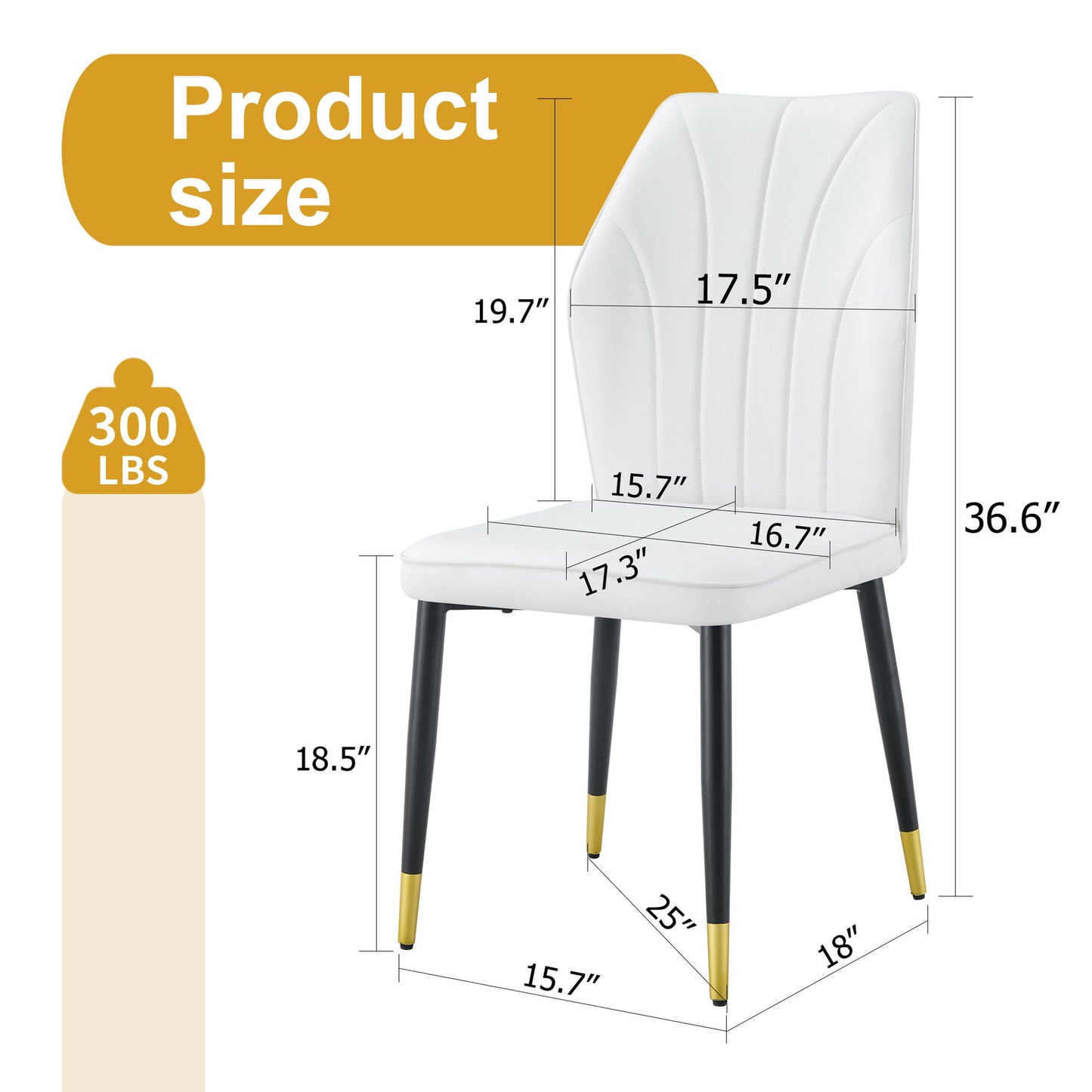 4 Modern Dining Chairs With Stylish Patterned Backrest And Metal Legs