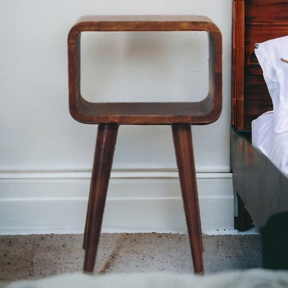 Minimalist Open Curved Nightstand