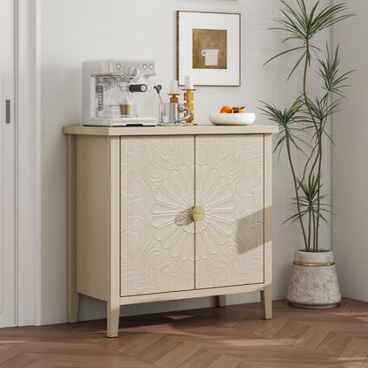 2 Door Cabinet, American Furniture, Suitable For Bedroom, Living Room, Study - Natural