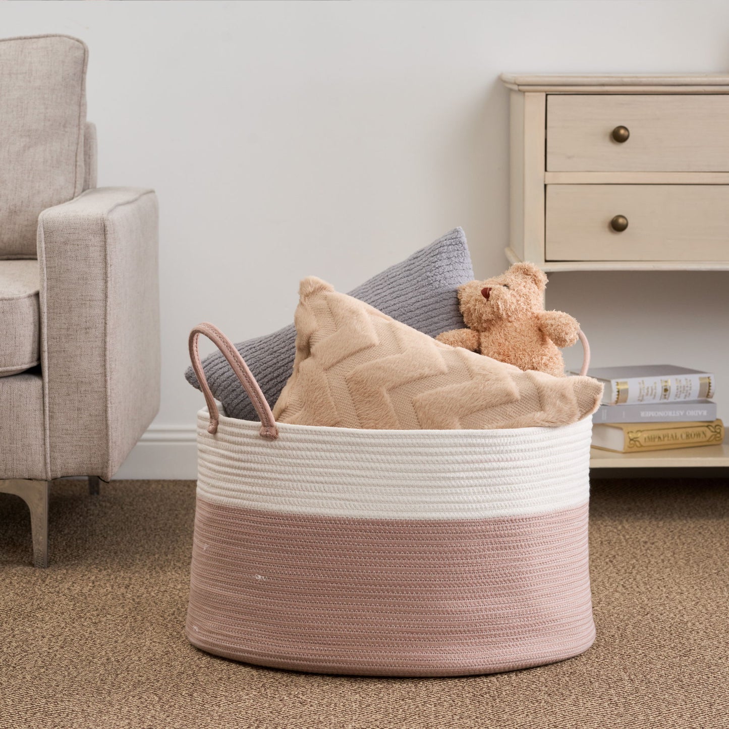 Francis - Cotton Round Laundry And Storage Basket