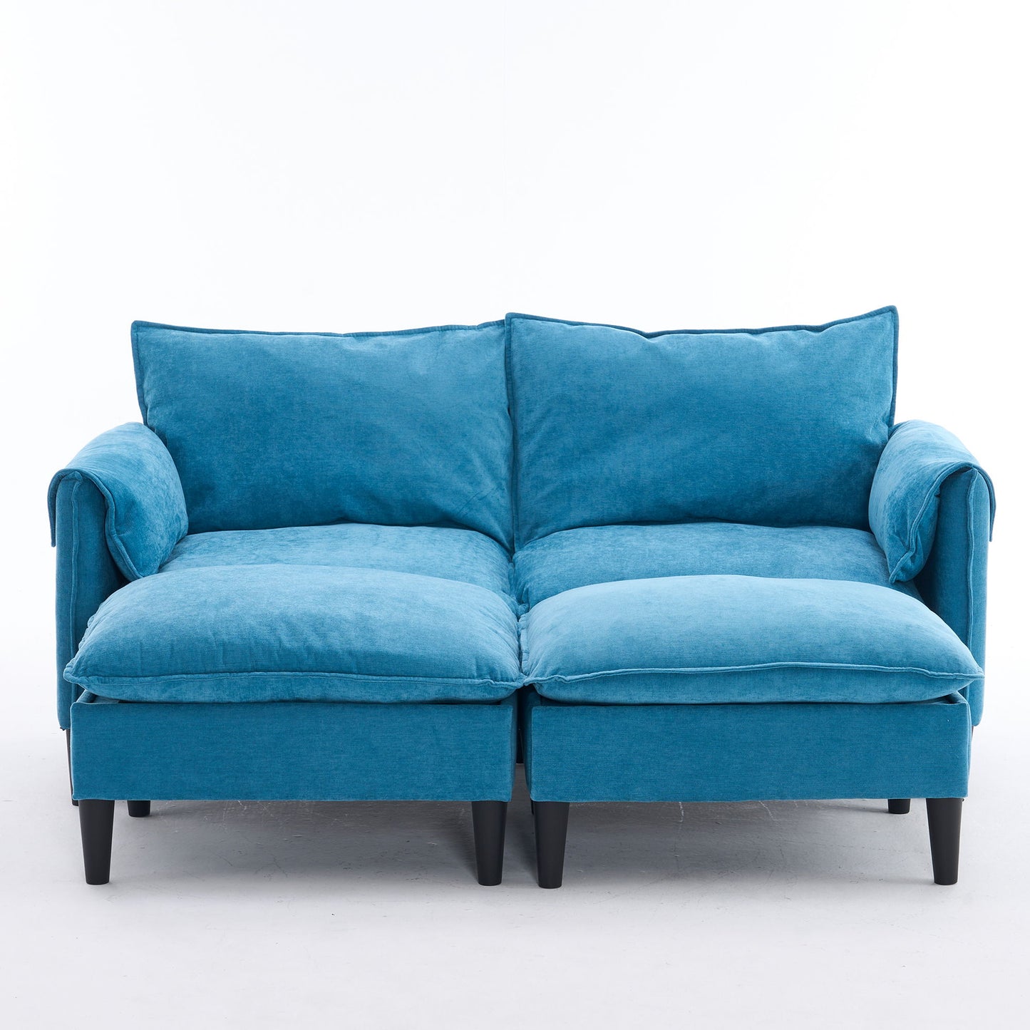 Convertible Combination Sofa With Footstools With Storage