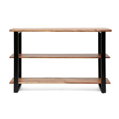 Industrial Media Console Table - Natural