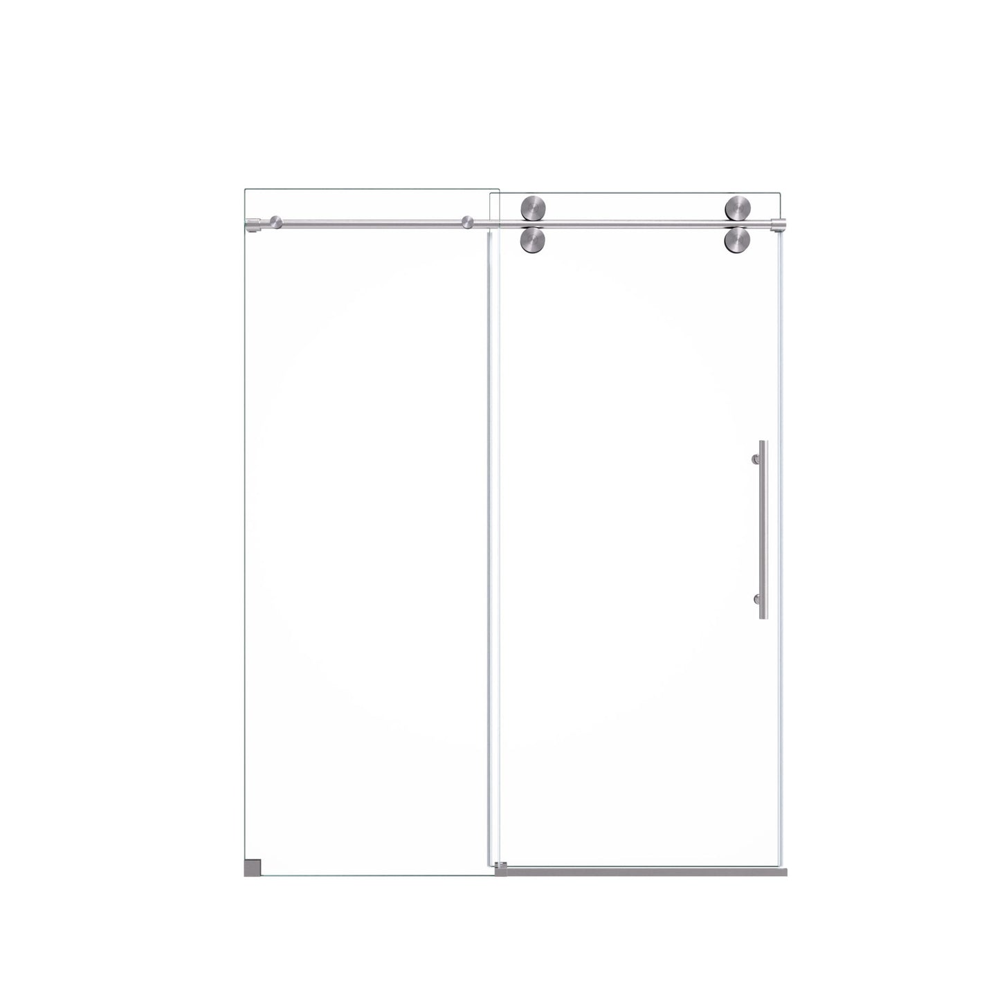 Frameless Single Sliding Shower Door With Clear Tempered Glass