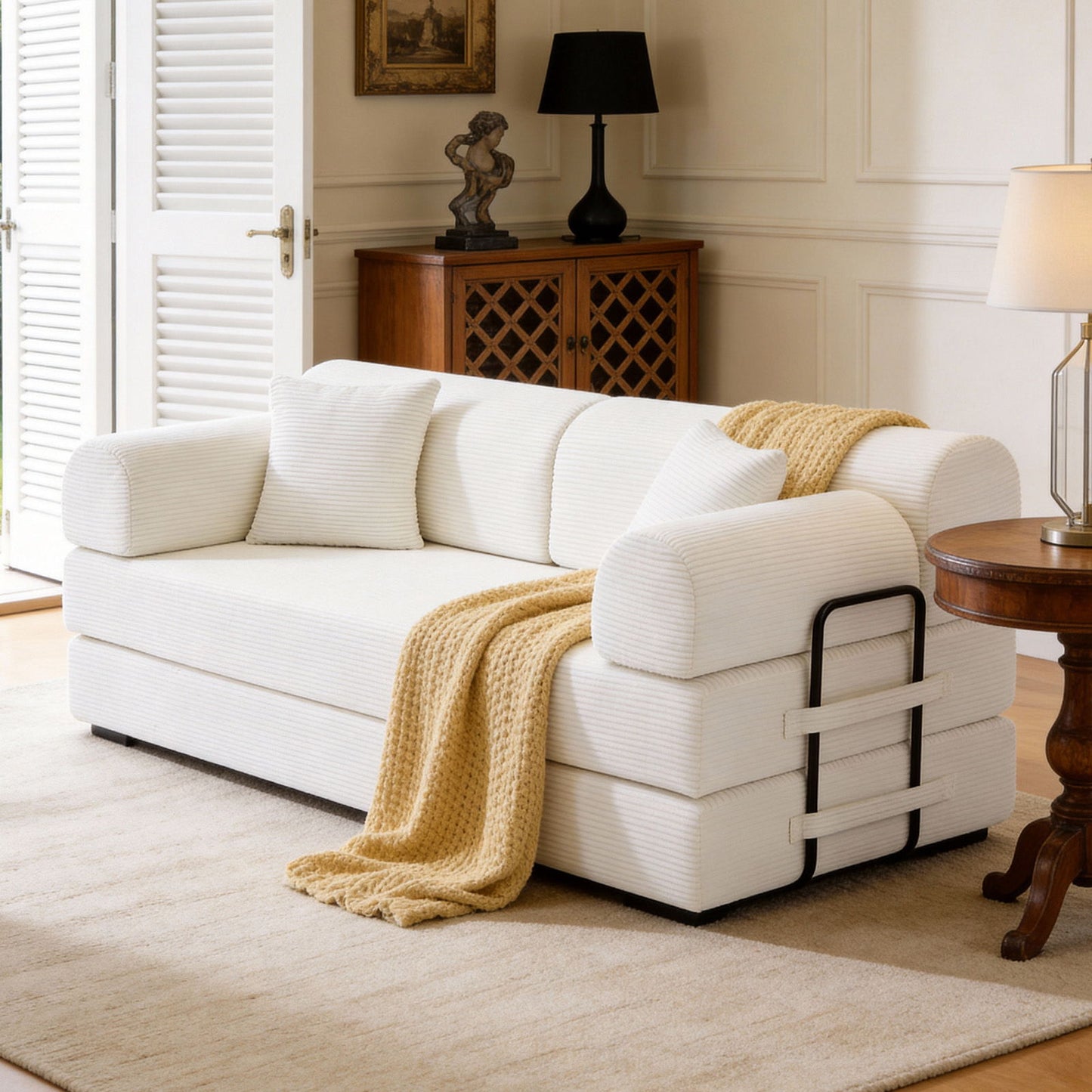 Convertible Sleeper Sofa Bed, Floor Lounge Couch For Living Room