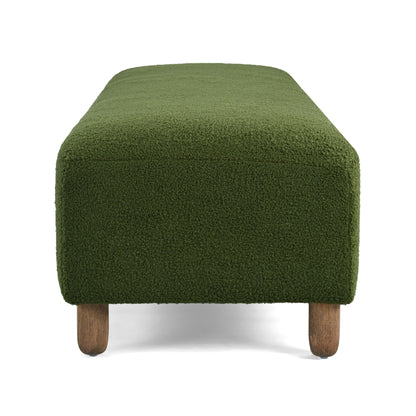 Contemporary Ottoman With Foam Cushion And Durable Upholstery