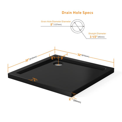 In Corner Drain Shower Base