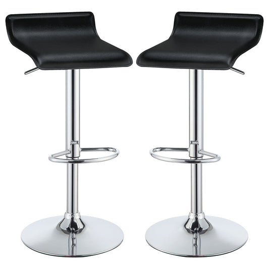 Backless Bar Stool With Adjustable Height - Black