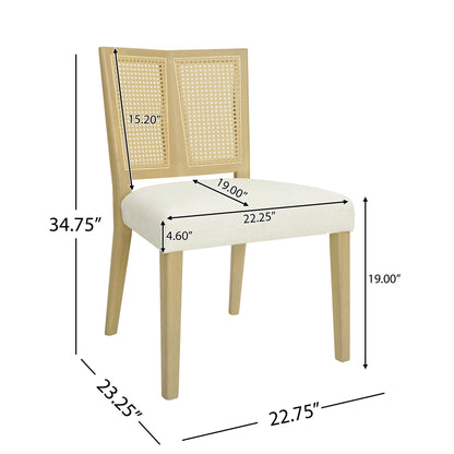 Rattan Dining Chair Without Arms (Set of 2)