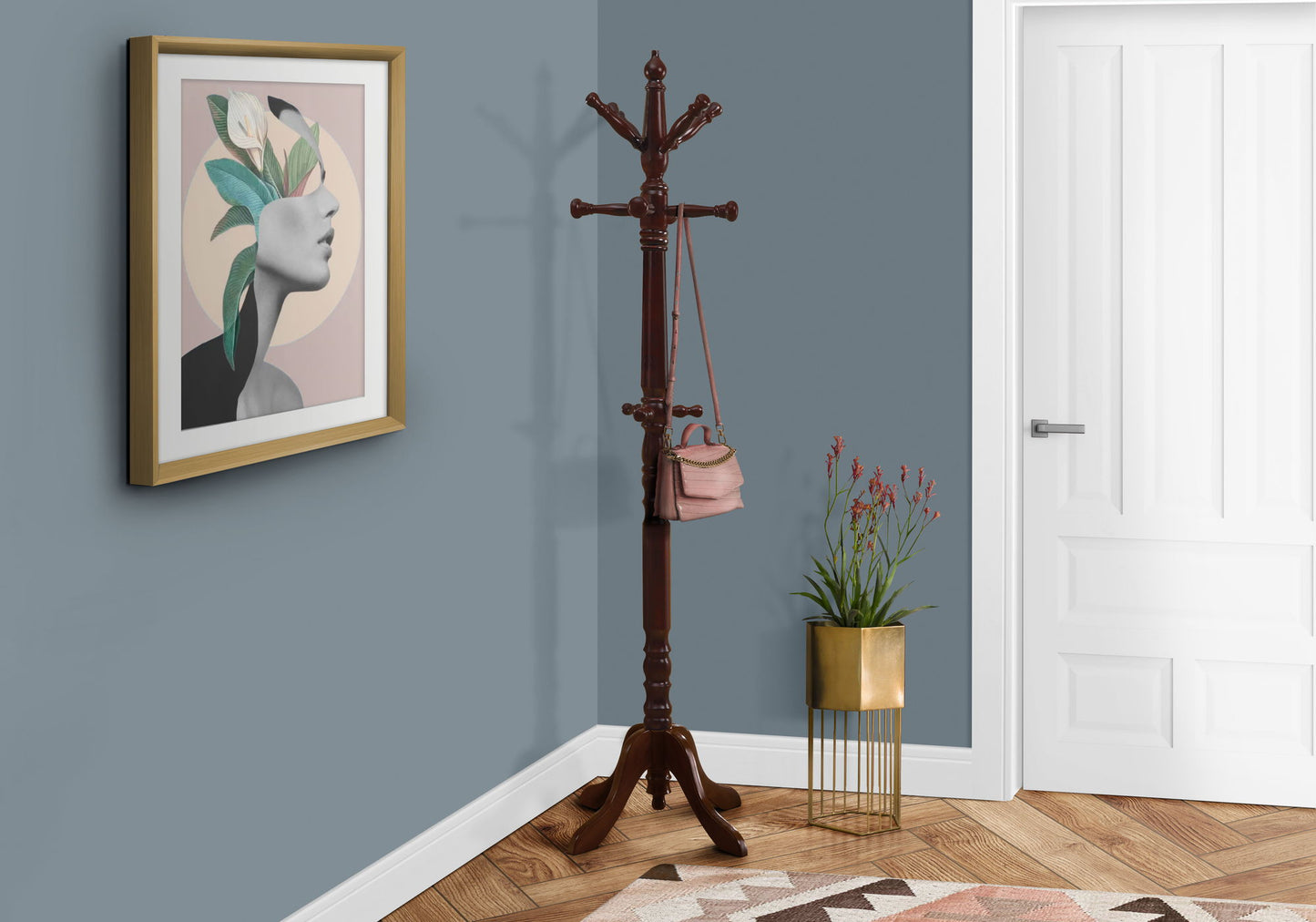 Free Standing Coat Rack 11 Hooks For Entryway