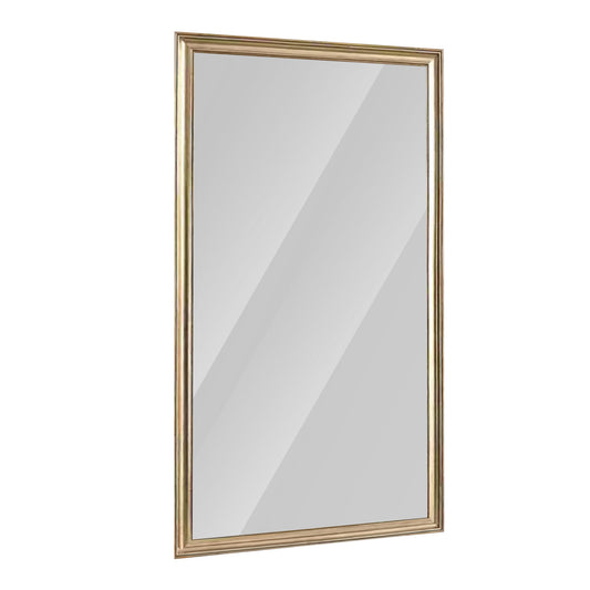 Elegant Full Body Floor Mirror With Artificial Wood Frame, Durable Design - Copper